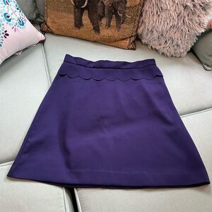 Banana Republic Women's Purple Scalloped Hem Mini Skirt Size 2